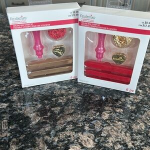 RECOLLECTIONS VALENTINE'S DAY SEALING WAX STAMO SET LOT OF 2 NWT